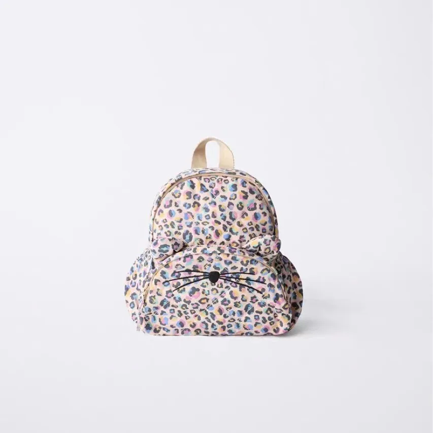 

New Kids Backpack Cute Cat Leopard Print Backpack for Kids Animal School Bag for Toddlers Kids Accessories