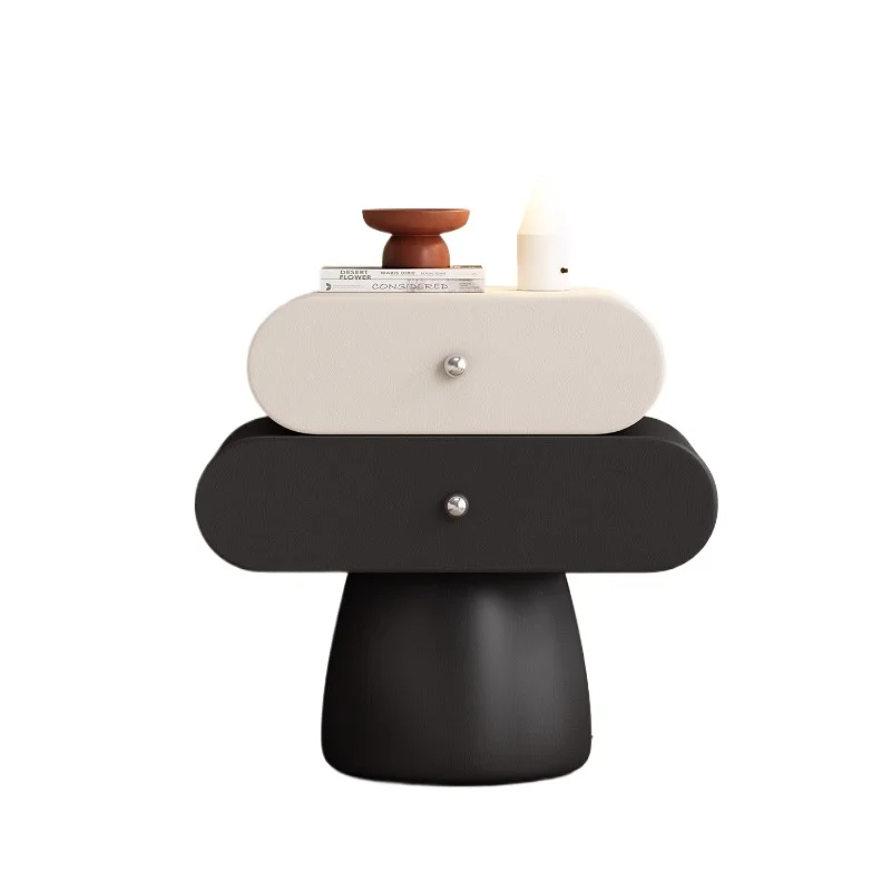 منضدة بيضاء بتصميم ياباني، صالات تخزين لطيفة، درج طاولة ضيق بجانب السرير، أثاث غرفة Mesitas De Noche الحديث #6