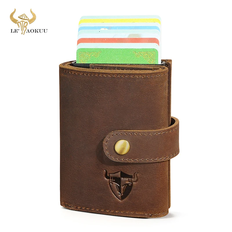 

New Hot Sale Best Quality Leather Design Retro Travel Slim Snap Gift Wallet Front Pocket Money Mini Cash Purse For Men Male 1685