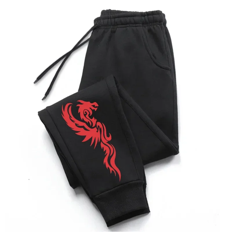 

Hot Womens Sweatpants Phoenix Printing Casual Trousers Jogging Sports Pants Outdoors Fashion Sportswear Daily High Street Pants