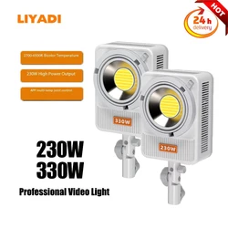 LIYADI 230W/330W LED COB Photography Lamp Professional Fill Video Light 2700K-6500K Continuous Output Lighting for Studio Video