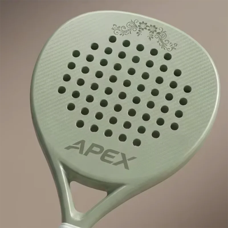 

Custom Carbon fiber material 3K padel paddle, professional balanced weight design, solid color appearance for intermediate femal