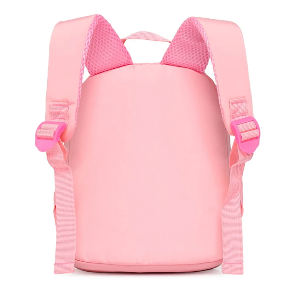 Mochila escolar portátil de alce, bolso escolar ligero de poliéster para estudiantes, mochila desmontable con muñecos de dibujos animados para guardería