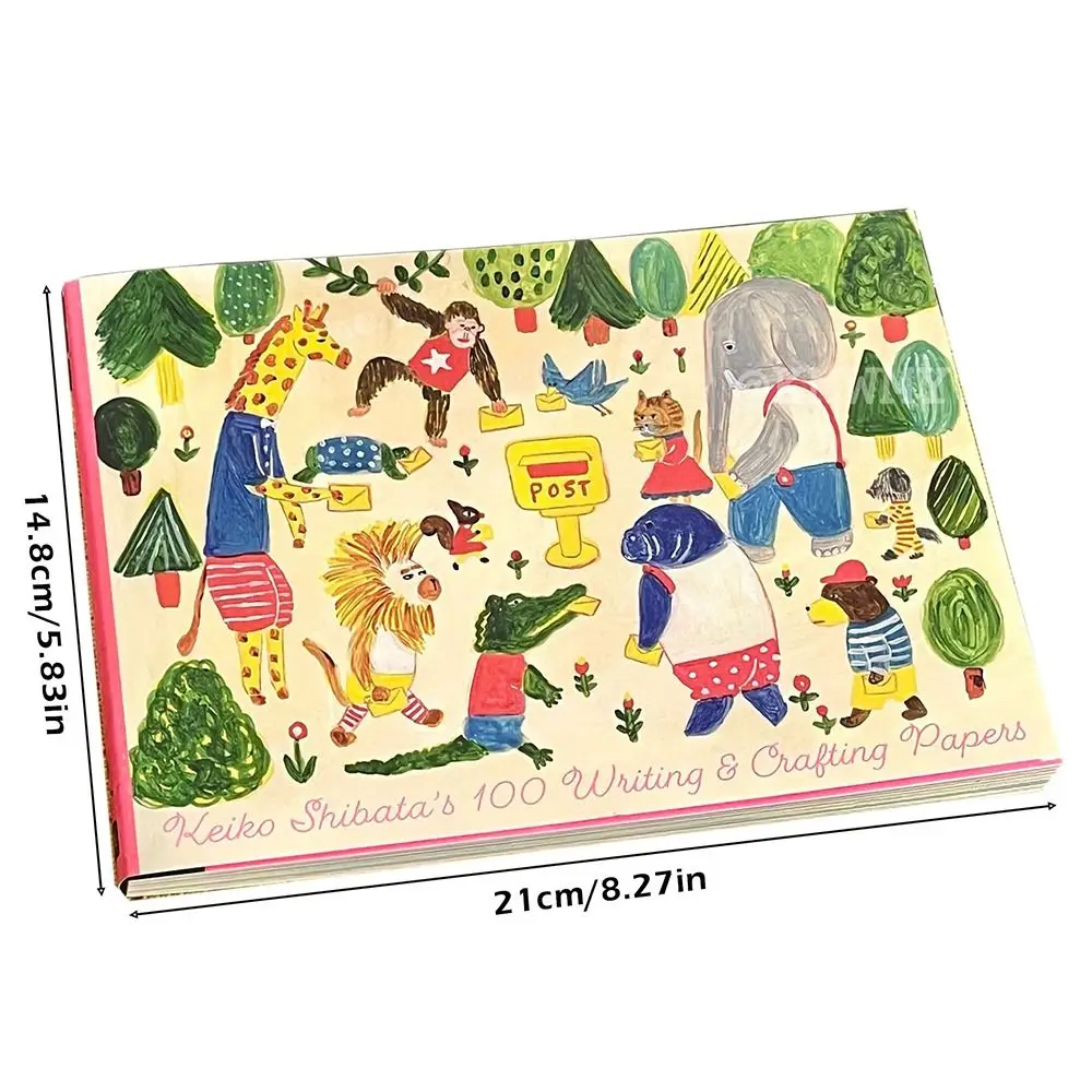 Ilustracje z kreskówek, pisanie, tworzenie, papier, 100 arkuszy, wielofunkcyjne materiały, książka, DIY, papier do scrapbookingu, uczniowie — zdjęcie produktu 6