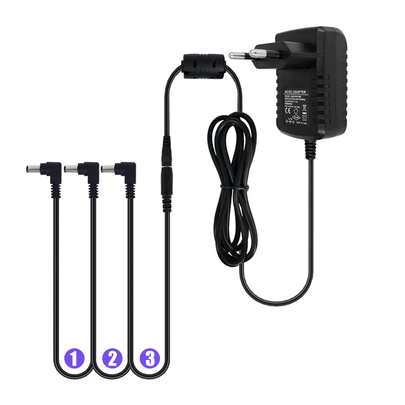 Pedal Adapter 3 Way Daisy Chain Cable Guitar Effect Pedal Power Supply Accessories Wire 9V DC 1A