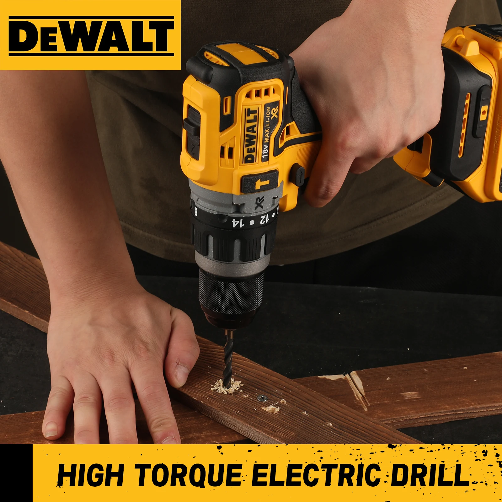BrushlessImpact Drill HighTorque Cordless Electric Screwdriver Suitable for CarRepair/Construction Compatible withDEWALT 20VBatt