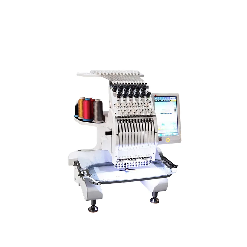 Single Head 9/12/15 Needles Embroidery Machine High-speed 1000/1200 RPM Different Specifications Customized High Quality Sale