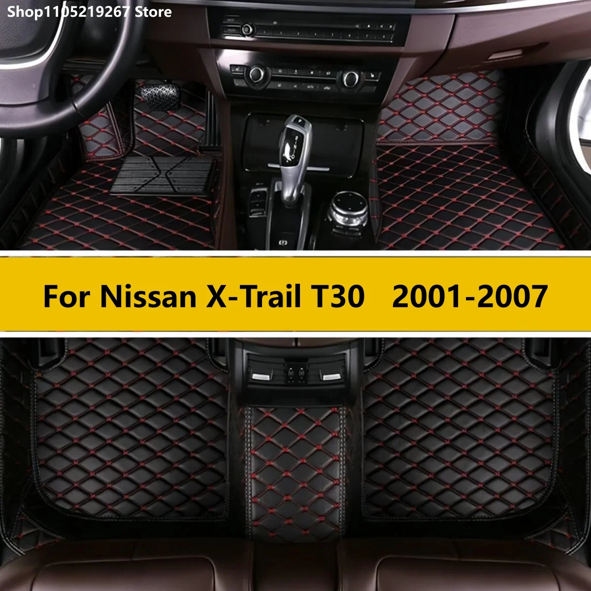 

SUV Car Floor Mats Fit For Nissan X-Trail T30 2001-2007 Auto Accessories Leather Waterproof Anti Slip Foot Carpet