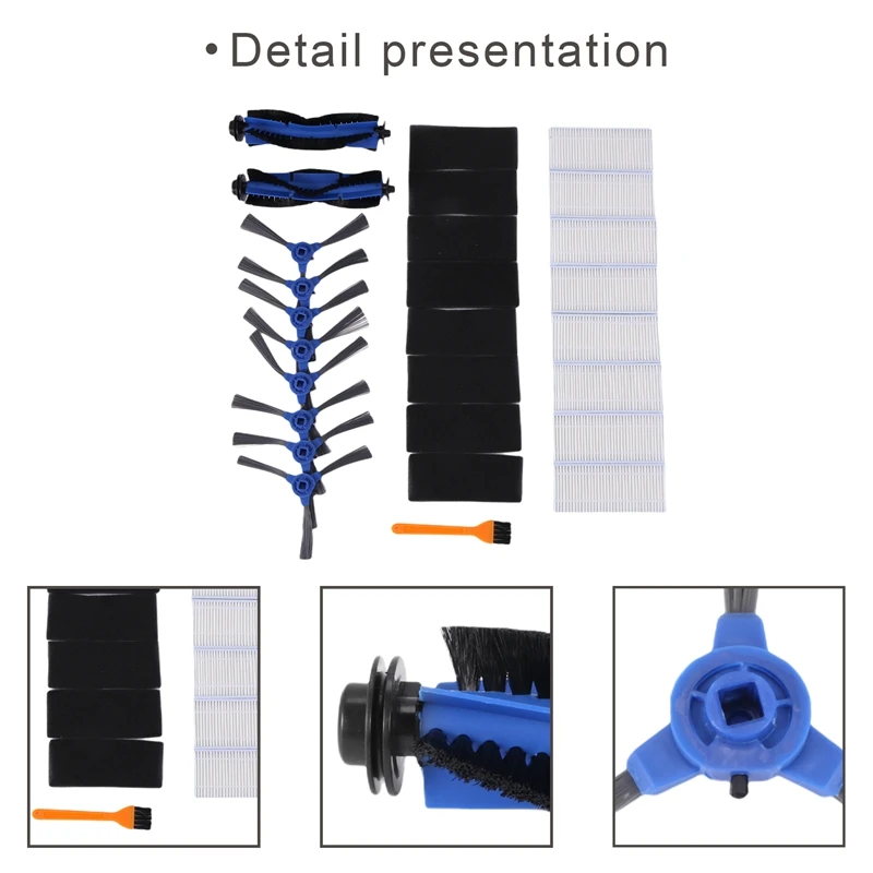 ชุดอุปกรณ์เสริมใช้งานร่วมกับEufy Robovac 11S, Robovac 30, Robovac 30C, Robovac 15C,อุปกรณ์เสริมสูญญากาศหุ่นยนต์8XทำความสะอาดFi