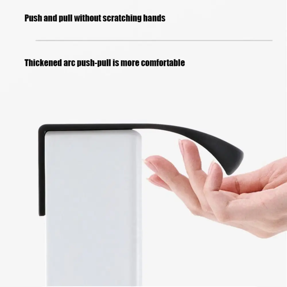 Space Aluminum Hidden Cabinet Handle Black/gold/grey Double Hole Arc Door Handle Multiple Sizes Easy To Install