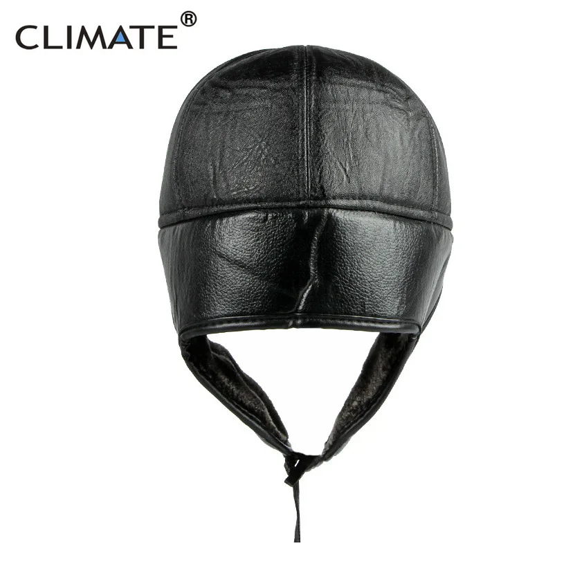 CLIMATE Winter Warm Cap Hat Men Windproof Ear Warm Outdoor Cap Bomber Hat Baseball Cap Ear Protect Dad Father Grandpa Gift Man