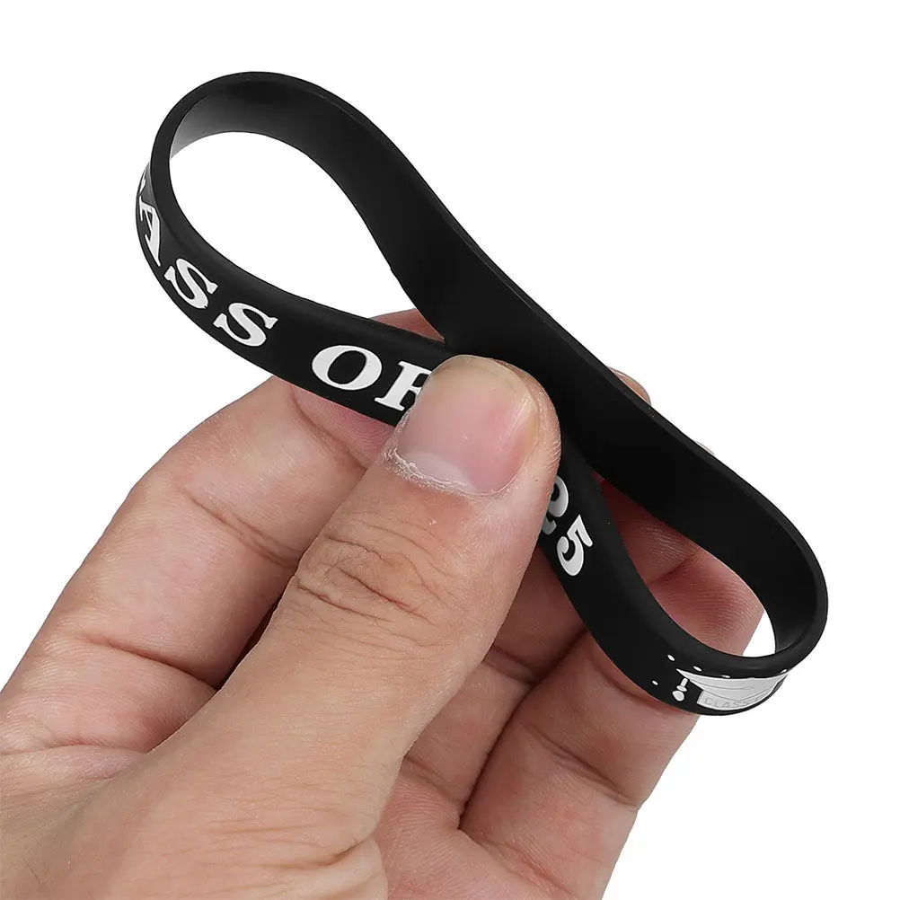 

20 шт. силиконовых браслетов для выпускников, регулируемый размер, модные браслеты для выпускного сезона, украшения для вечеринок, поздравления выпускникам