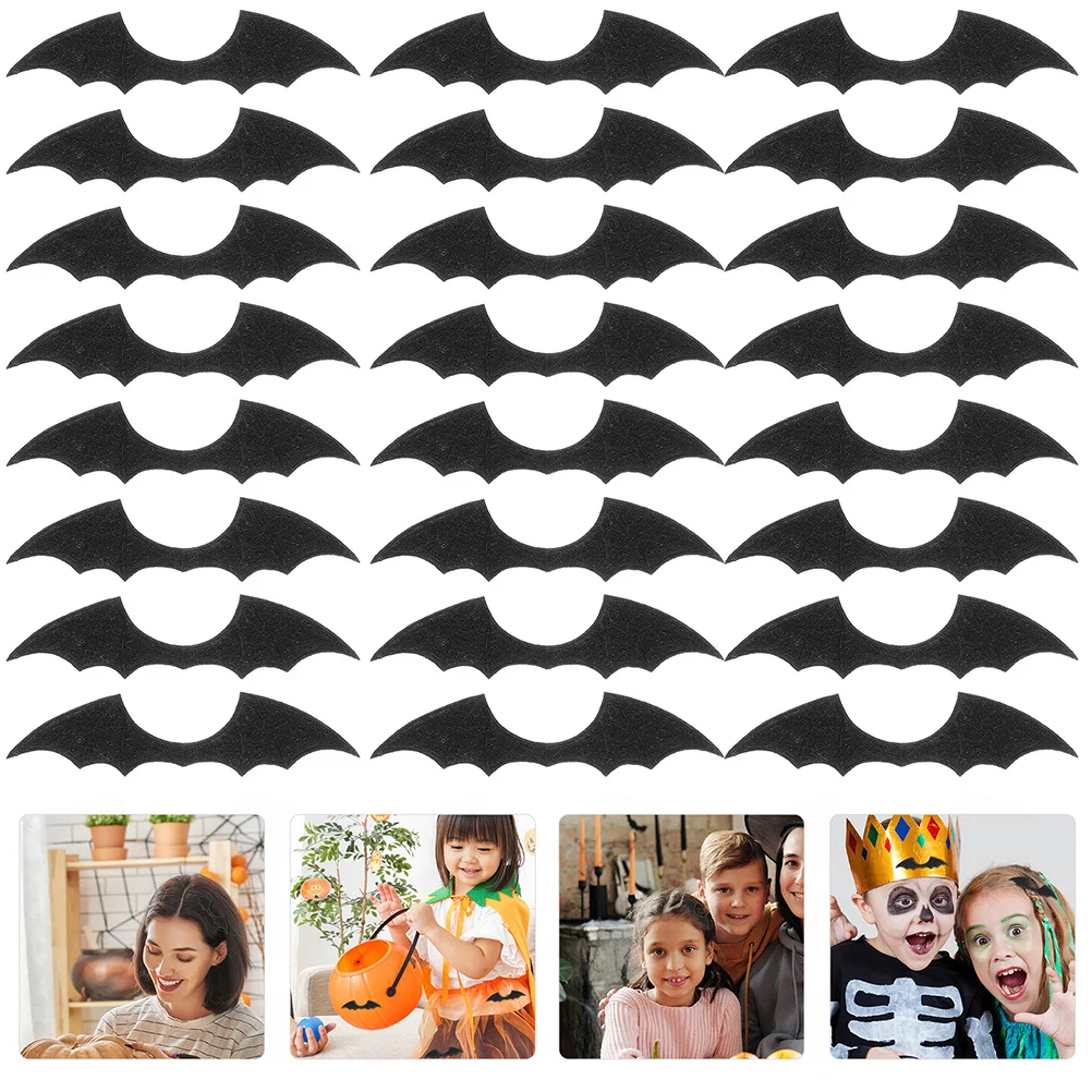 

30Pcs Halloween Bat Wing Embellishments DIY Craft Accessories Bat Wing Appliques for Clothes Shoes Costume Decorations