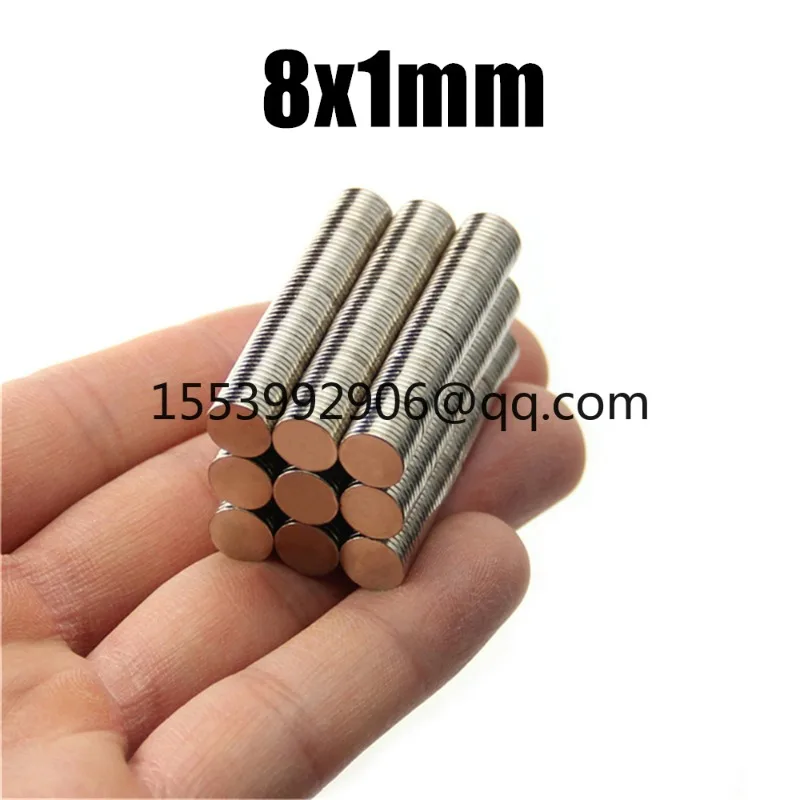 Dia 8mm 8x1-20mm Super Strong Magnets NdFeB Neodymium Thin Small Disc Magnet Permanent N35