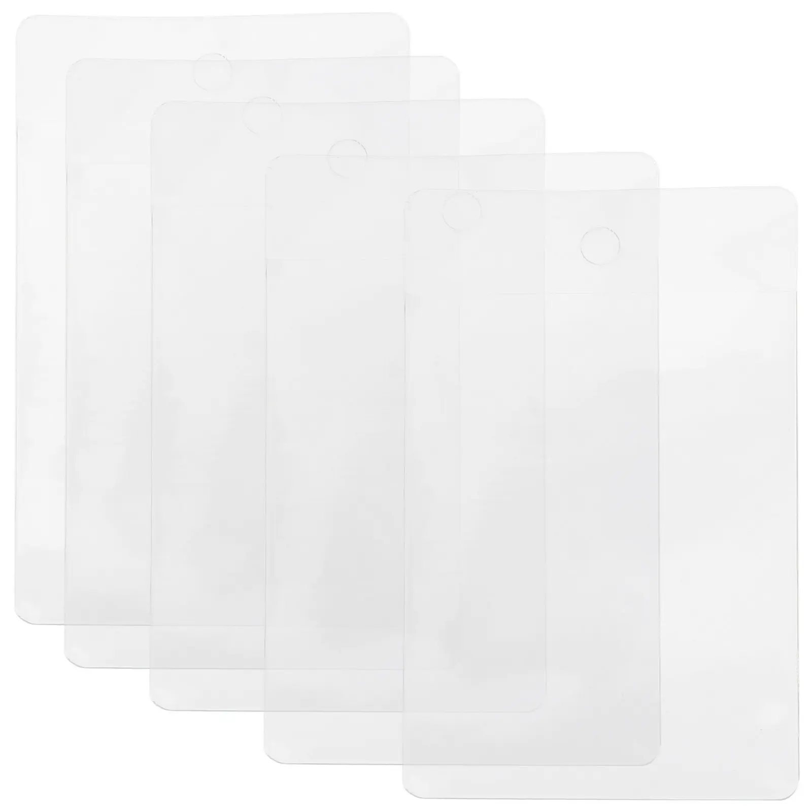 

100Pcs Safe PVC Index Card Holders Transparent Protective Card Pockets Reusable Organizing Label Covers for School Office Home