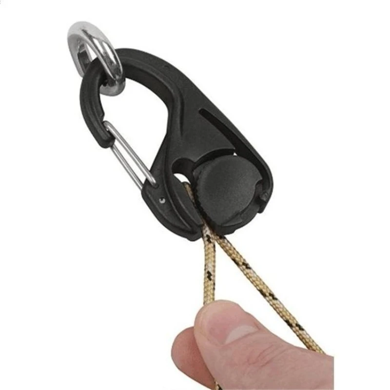 Rope Tightener Cast Hanging Rope Hook Without Knotting Self-Locking Binding Fixed Cam Mechanism Trumpet Outdoor Tools