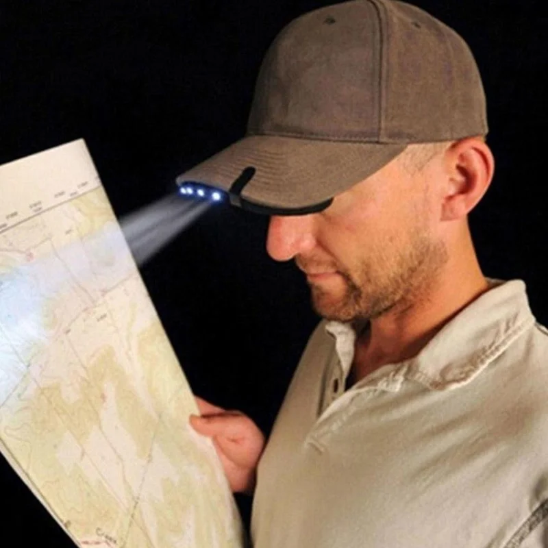 

Outdoor Bright 5-LED Cap Light Headlight With Battery HeadLamp Head Flashlight Head Cap Hat Light Clip On Night Fishing Lights