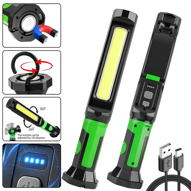 Auto repair work light COB rechargeable handheld inspection light emergency lighting led work light