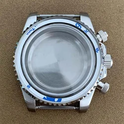 40MM VK63 Case without Bezel 316L Stainless Steel Sapphire Glass Watch Case for VK63 Movement Wristwatch Accessories