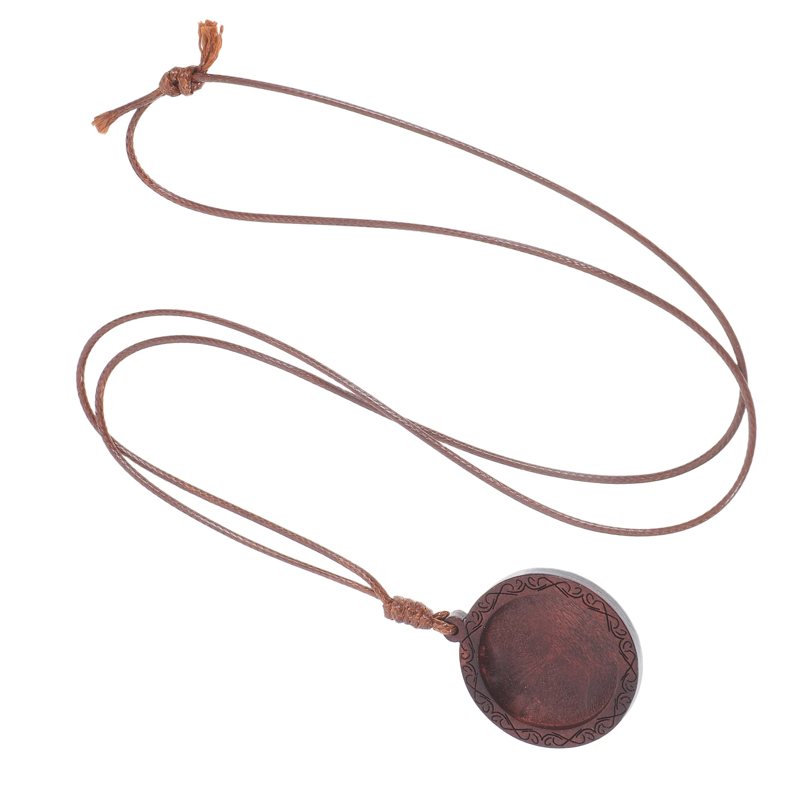 

5 Pcs Wooden Bottom Holders Necklace DIY Gemstone Jewelry Kits Craft Decorations Pendant Trays Bezel Frames Stone Holder