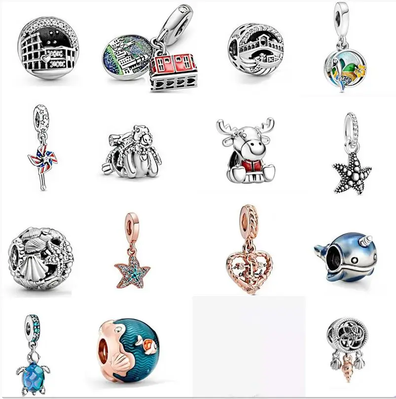 2020 Summer New 925 Sterling Silver Dangle Charms Beads fit Original Pandora Bracelets Women DIY Jewelry