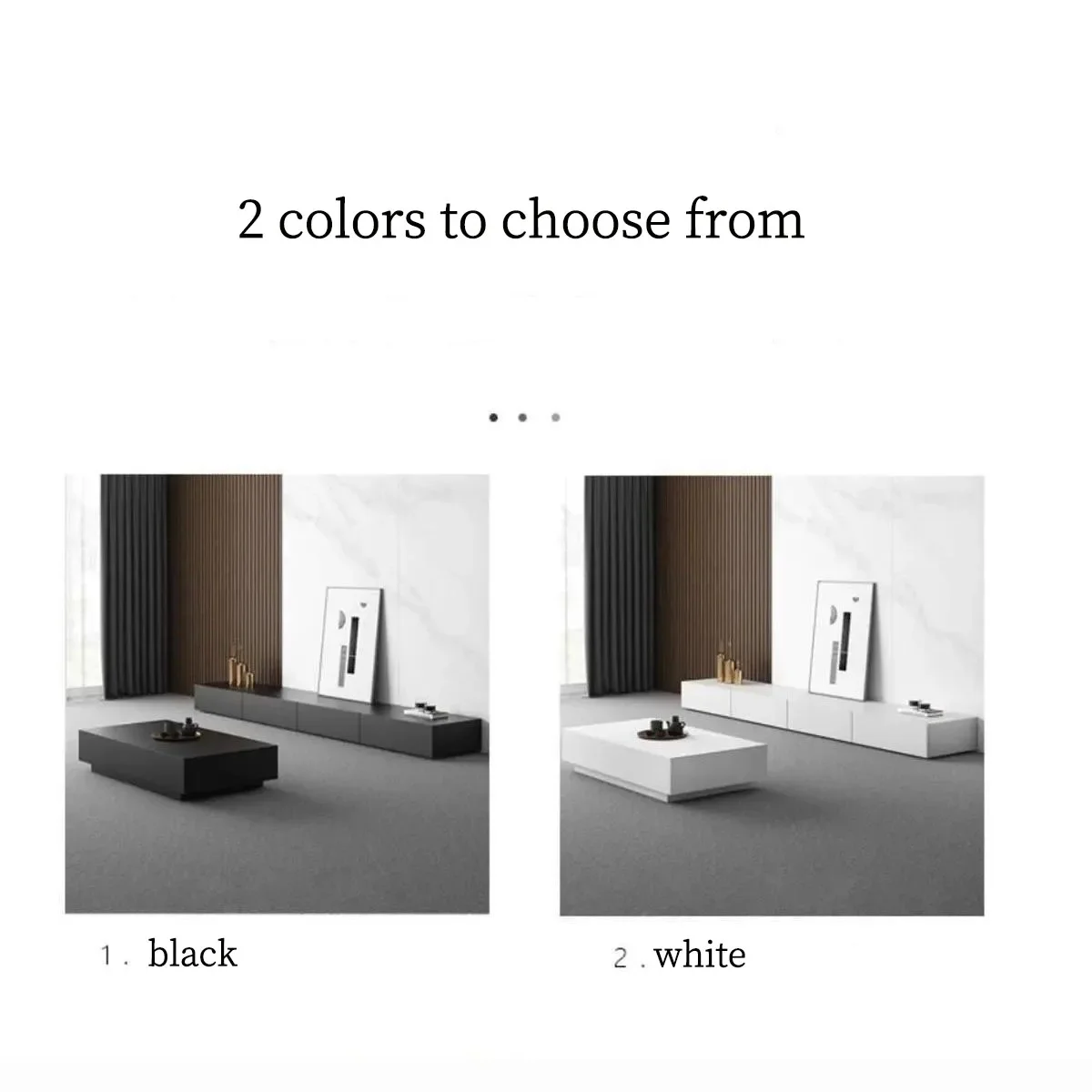 For Living room household floor to ceiling black TV cabinet coffee table combination modern and minimalist new light luxury