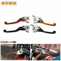 OTOM-palanca de freno y embrague para motocicleta, accesorio anticaída, plegable, manija izquierda y derecha para KTM EXC SXF HUSQVARNA FC FE 125 250 450