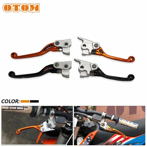 Imagen 1 del producto OTOM-palanca de freno y embrague para motocicleta, accesorio anticaída, plegable, manija izquierda y derecha para KTM EXC SXF HUSQVARNA FC FE 125 250 450