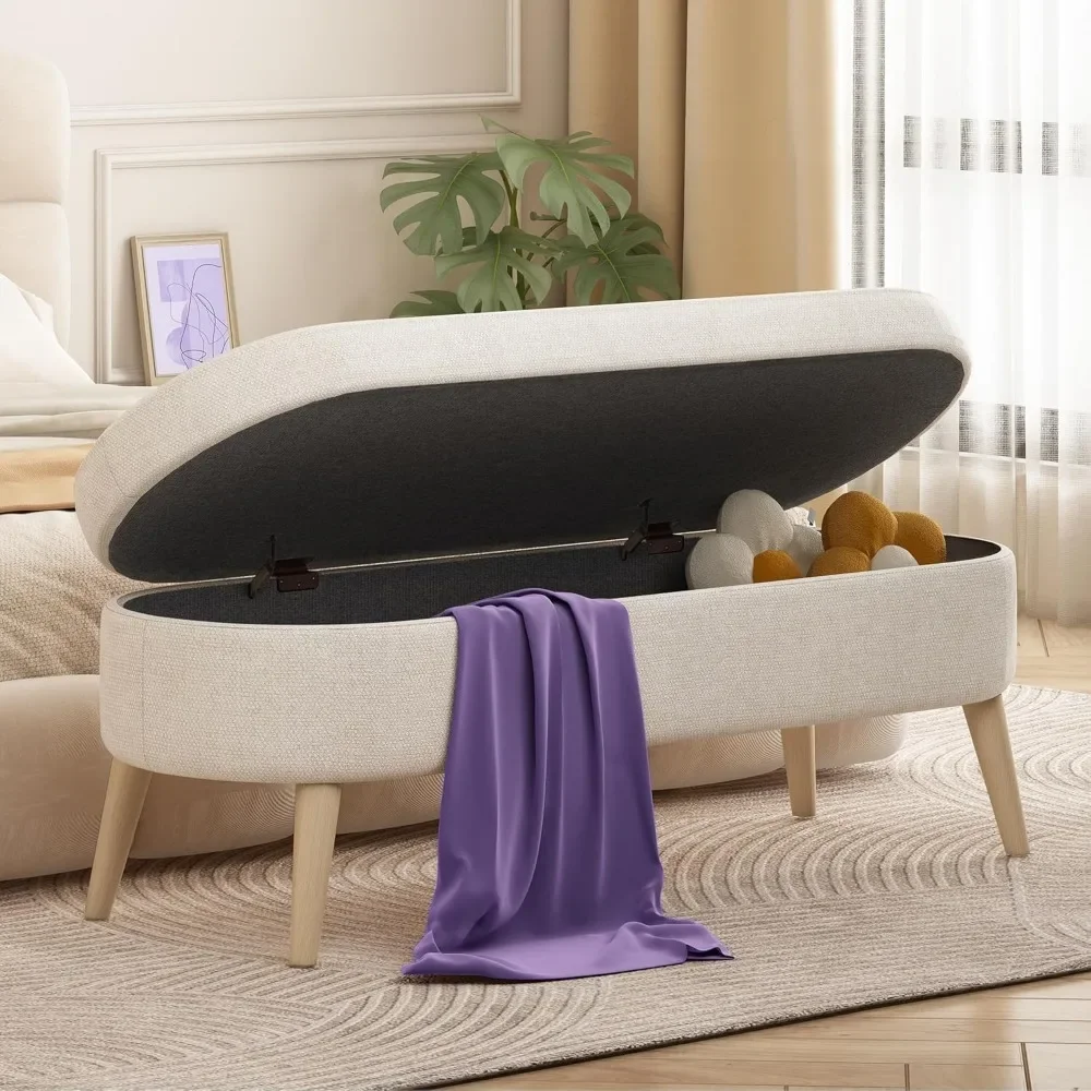 

Storage |Ottoman Bench, Modern 43.5" Bed-End Bench Ottoman for Bedroom, Living Room, Entryway