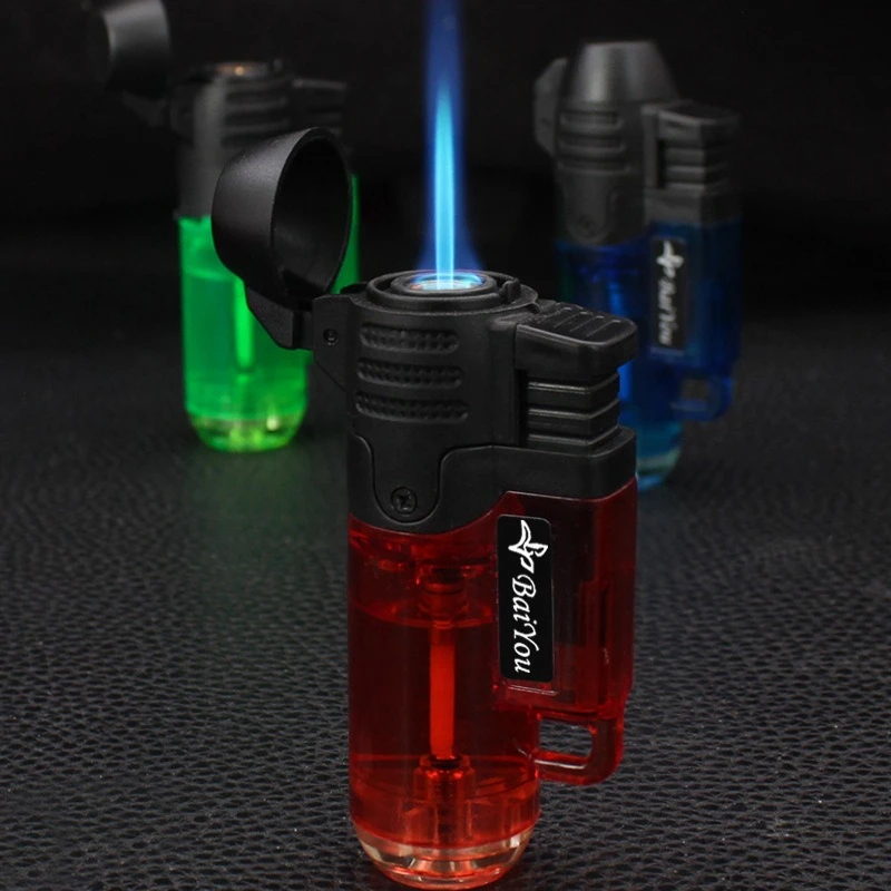 1PC/25PCS Portable Small Welding Gun with Transparent Body,direct Injection, Windproof Inflatable Lighter, Smoking Set Wholesale