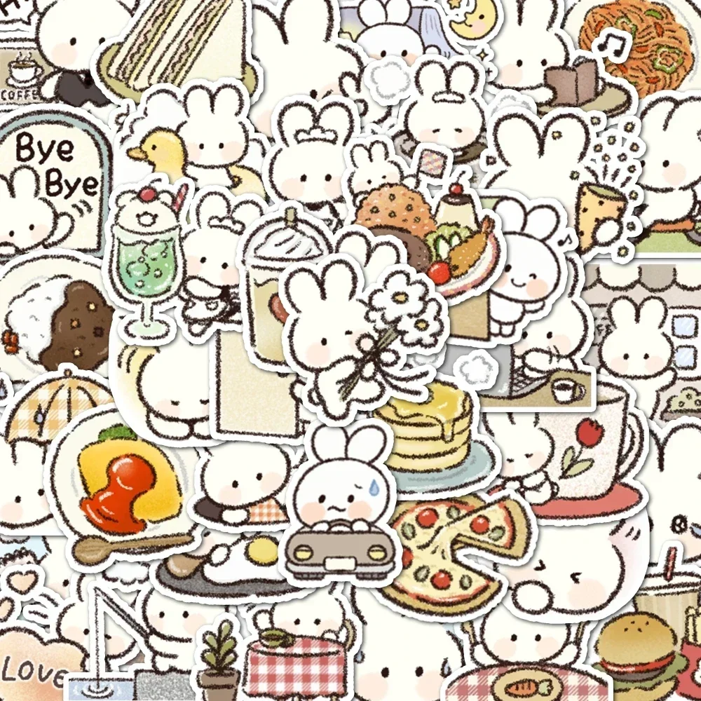 40pcs Surprise Little Gifts, Bunny Stickers Self-Pasting Can Be Used For Decoration Such As Mobile Phone Cases, Suitcases, Etc