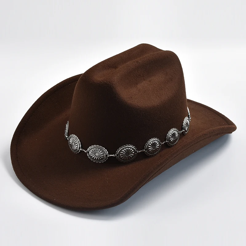 Chapéu de cowboy ocidental feminino, adereços fotográficos, Jazz chapéus, boné de festa, novo