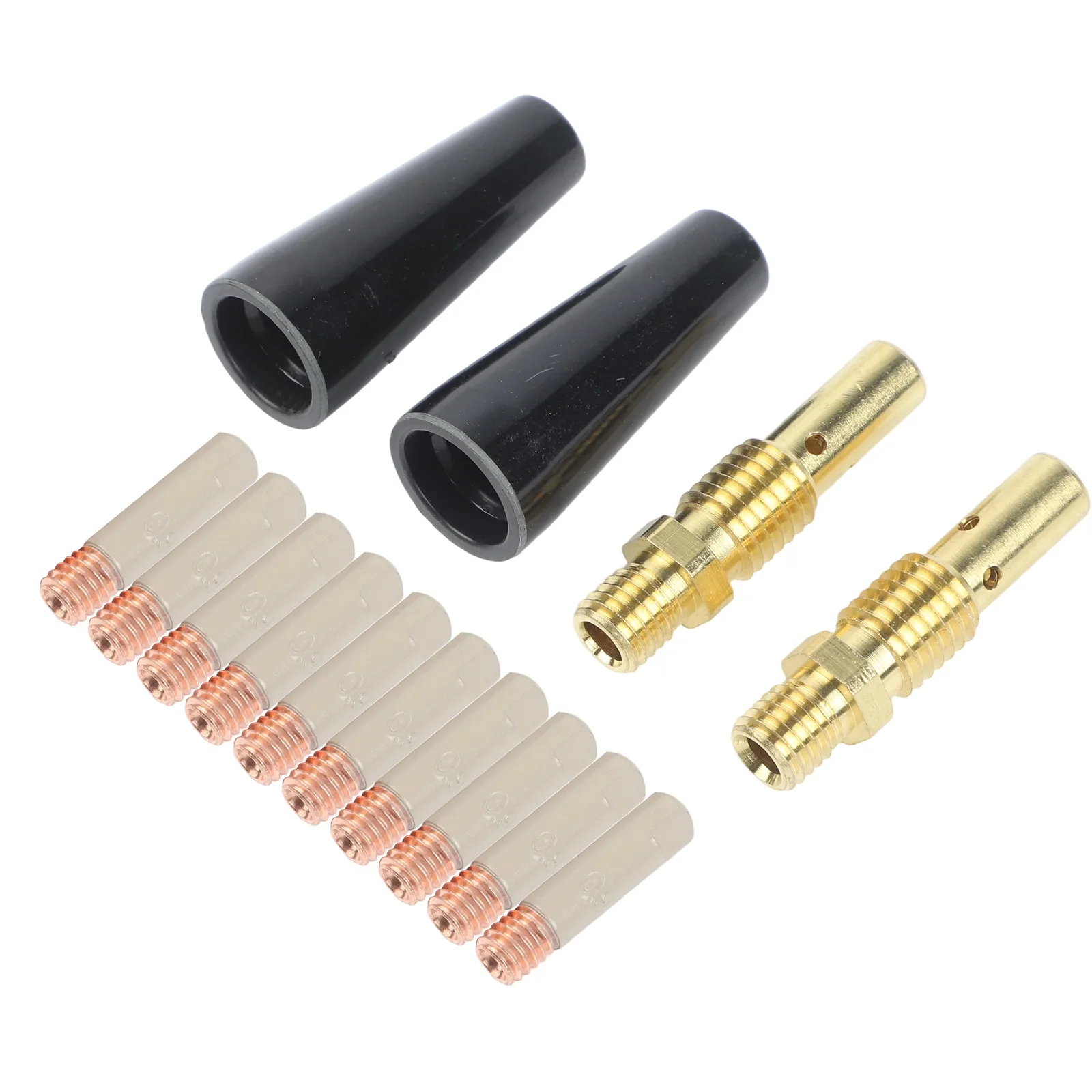 14PCS Welding Kit Gasless Flux Core Nozzle with NonStick Coating 0 9mm Tips Compatible with Weld Pak 100HD and