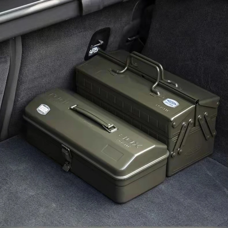 

Hardware Thickened Iron Toolbox Portable Large Metal Toolbox Car Storage Household Sturdy and Durable Multiple Specifications