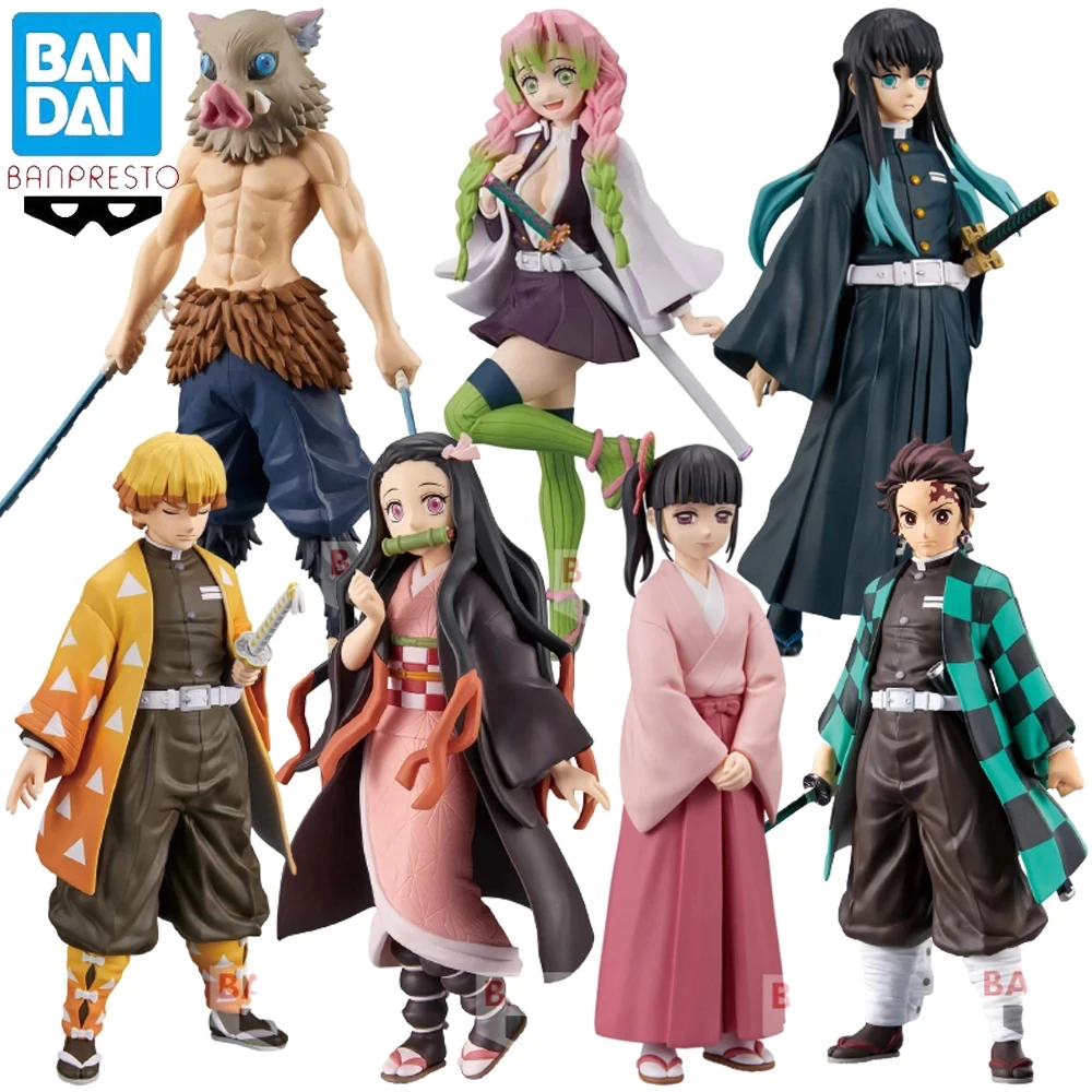 In Stock Original Banpresto Anime Demon Slayer Tokitou Muichirou Agatsuma Zenitsu Kamado Nezuko Kanroji Mitsuri Figure Model Toy