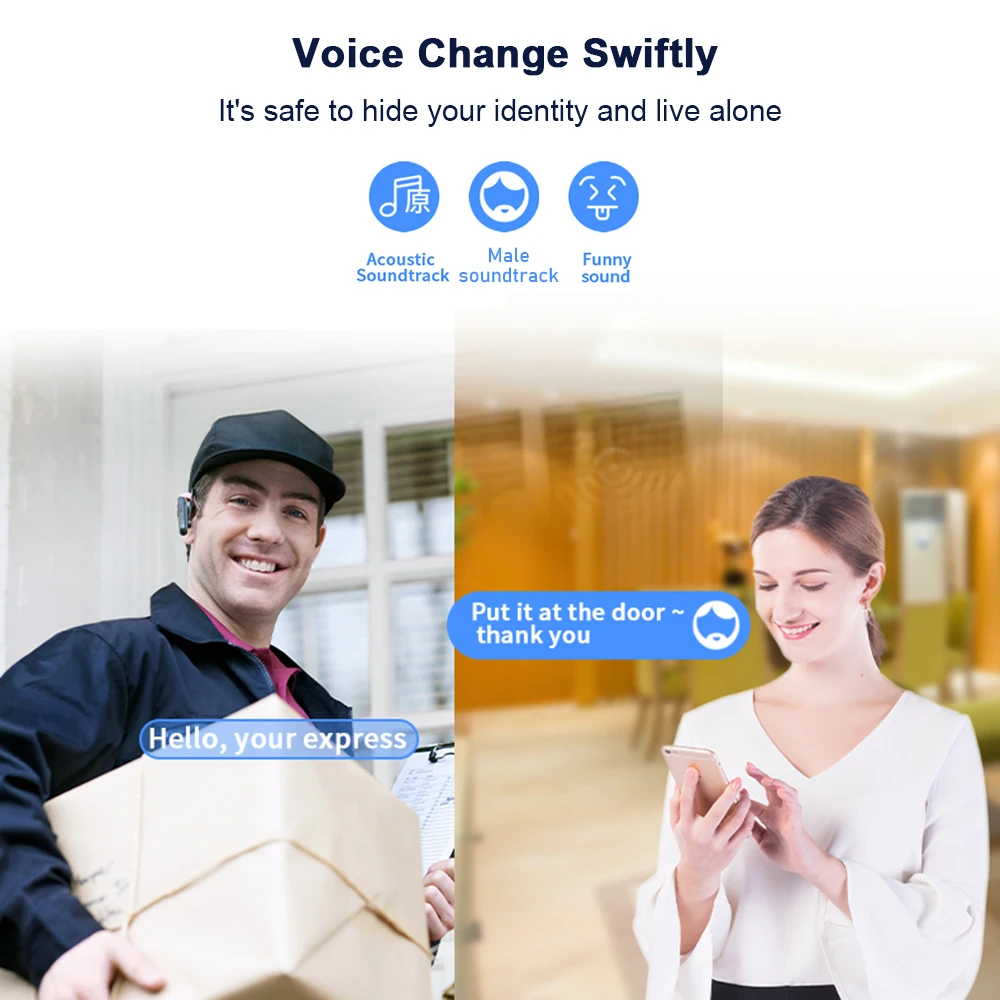 Smart Home Wireless WIFI Video Doorbell IP65 Waterproof Voice Intercom Mobile Phone Remote Monitoring Alarm PIR Motion Detection