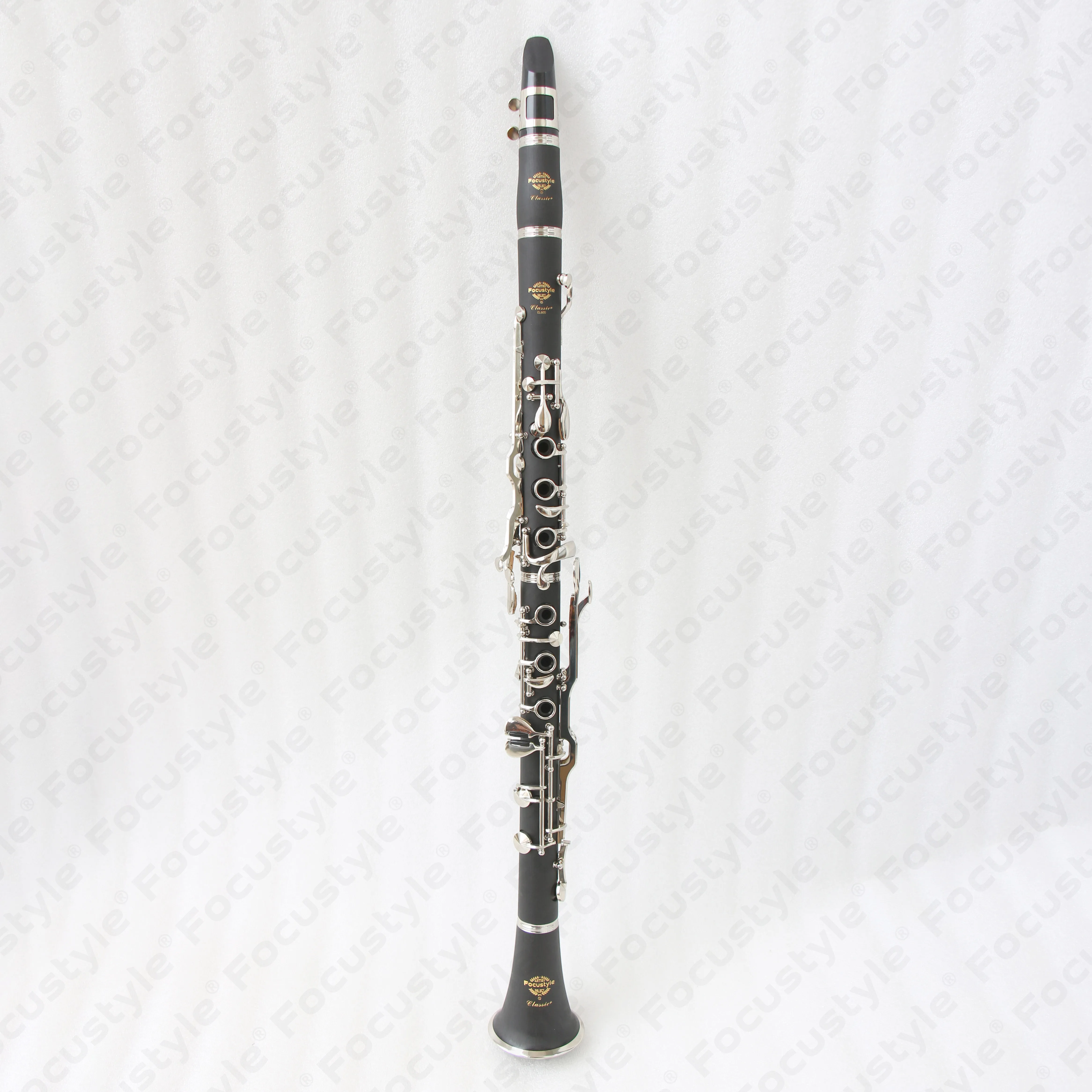 G Tone German System Hard Rubber 17‑Key Clarinet Silver Plated Woodwind Instrument For Band Practice And Performance With Case