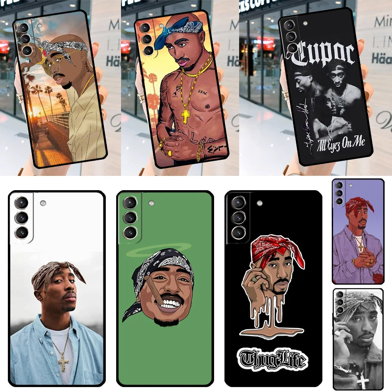 2Pac Hip Hop Singer Case For Samsung Galaxy S23 Ultra Plus S21 FE S20 FE S8 S9 S10 Note 10 20 S22 Ultra Cover