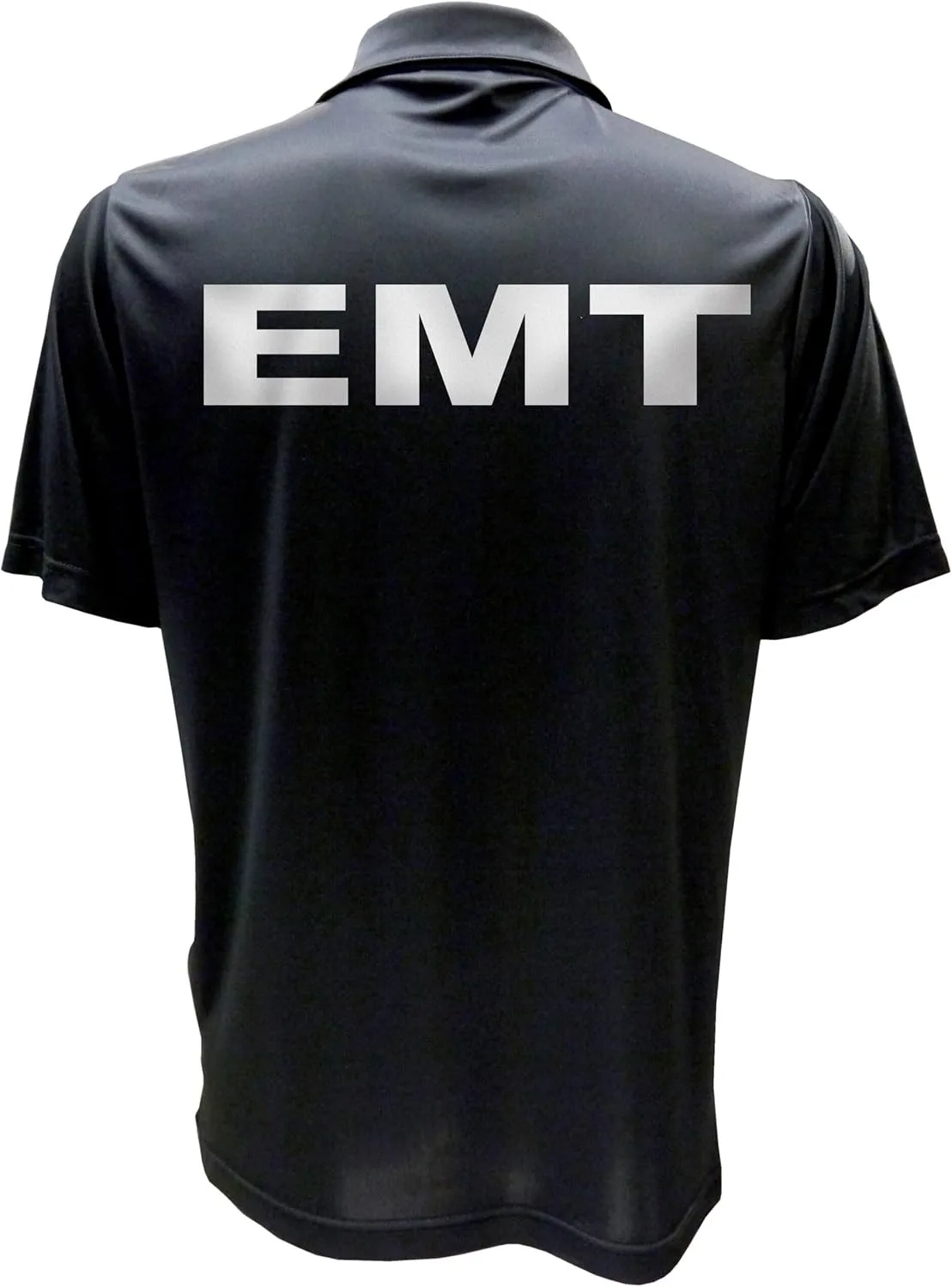 EMT Performmance Polo with Reflective Design on Left Chest and Back, Moisture Wicking Technology