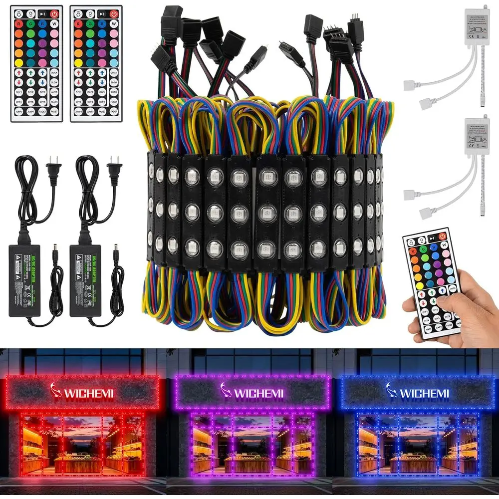 

80T LED Lights or Store ront Window LED Lights or BusinCommercial Storeront Lights 160PCS RGB ule or Signs 5050 SMD RGB Waterpro