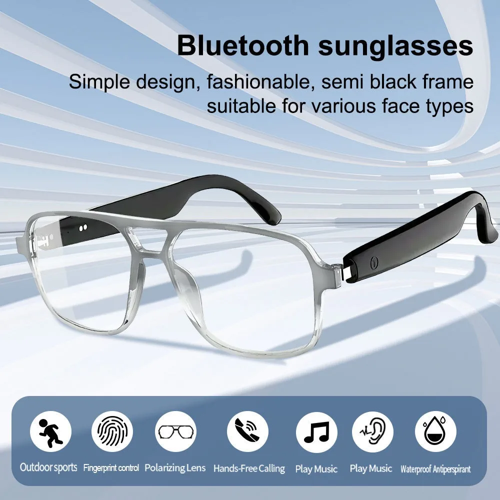 

Умные очки AI со светочувствительным изменением цвета, функциями вызова Bluetooth и игр музыки, солнцезащитные очки для езды на велосипеде на открытом воздухе