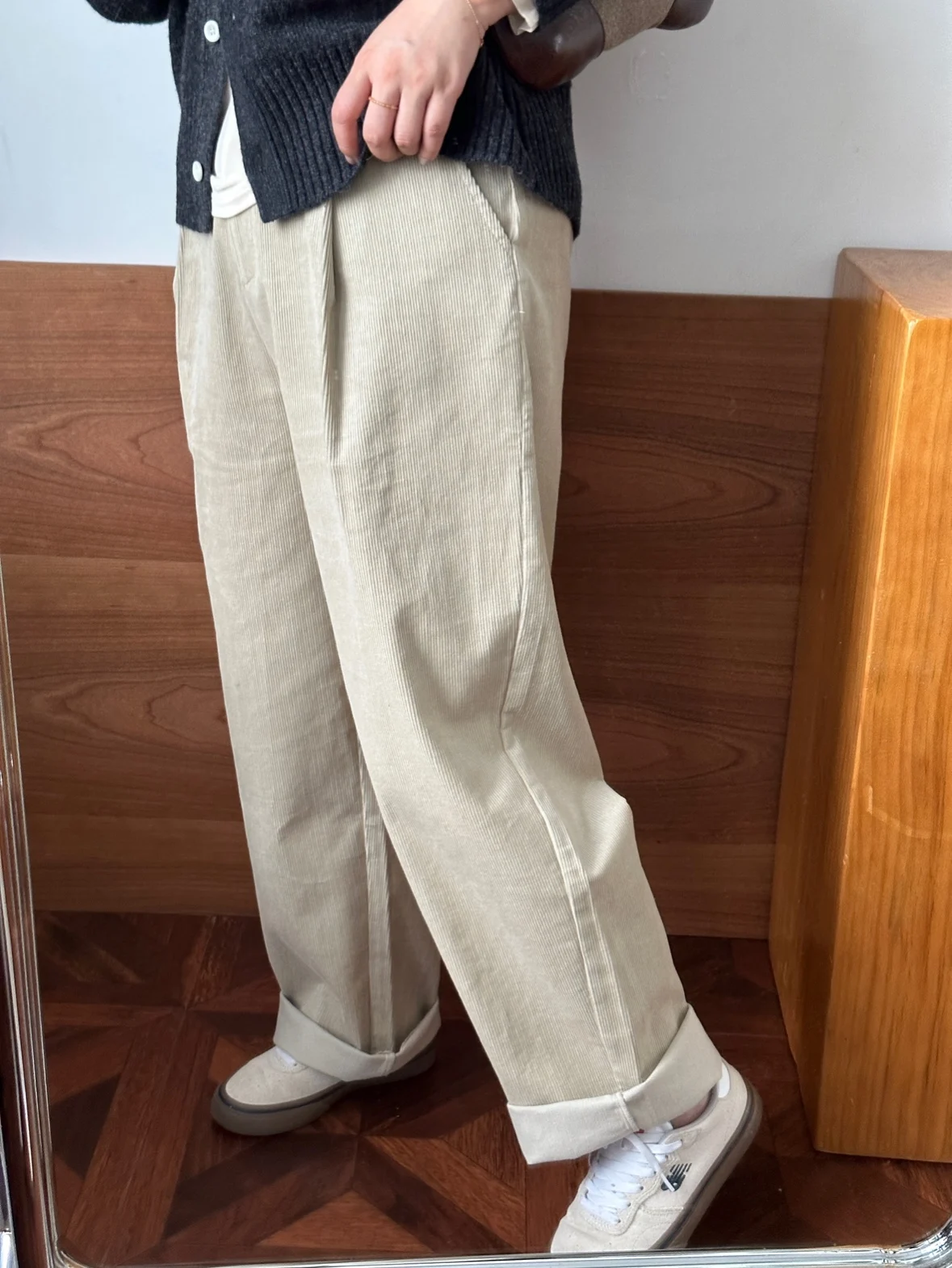 

Korean Sle High Waist Corduroy Casual Pants Women's Autumn Wear 2023 New Loose Slimming Long Pants Versatile Hip Covering S...