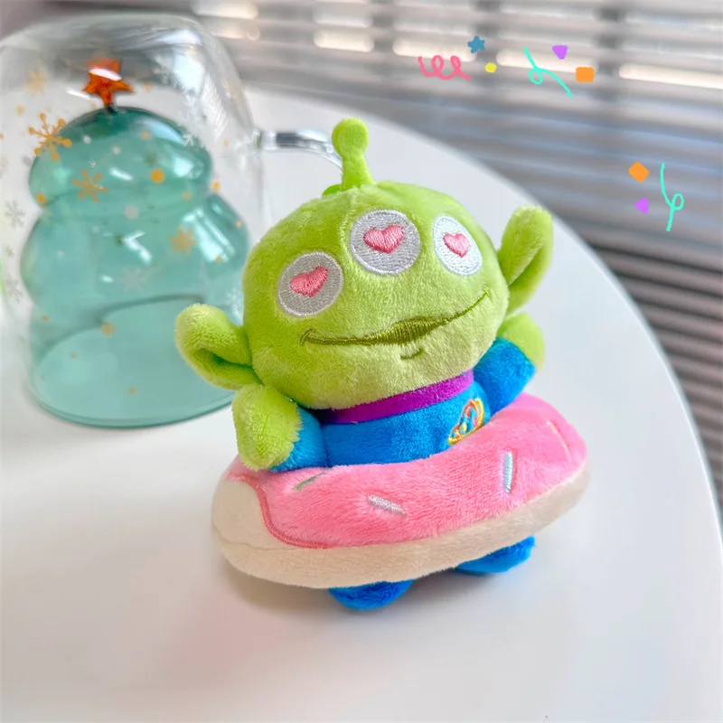 Disney Toy Story Alien peluche Kawaii Three-eyed Monster peluche bambola 10cm Cartoon Alien farcito ciondolo regalo di compleanno per ragazzi