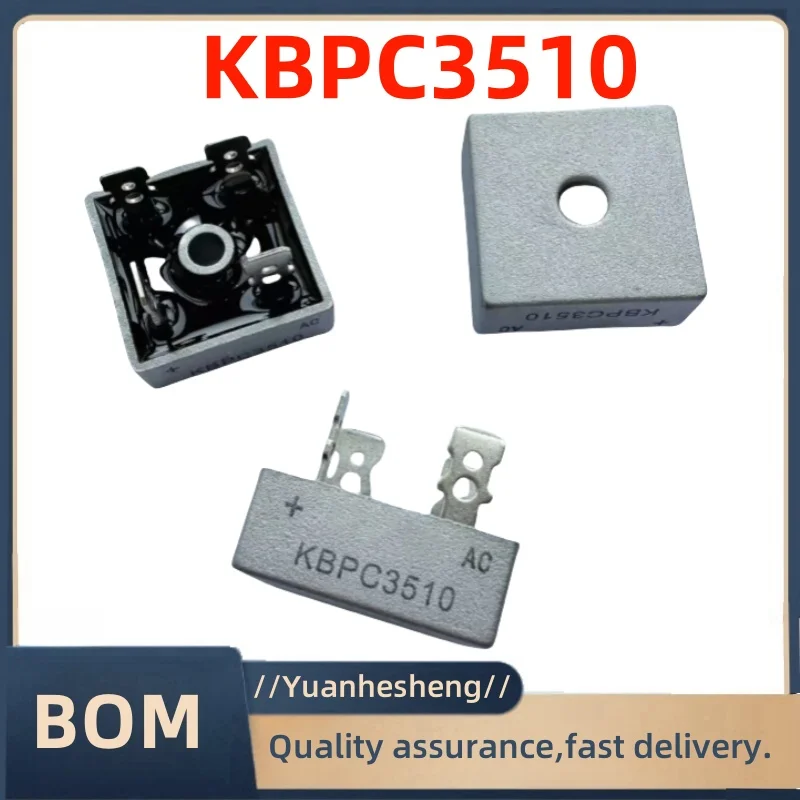 10 pz/lotto Brand new e originale KBPC3510 KBP 35A 1000V Custodia In Metallo Ponte Raddrizzatore KBPC1510 KBPC2510 KBPC5010