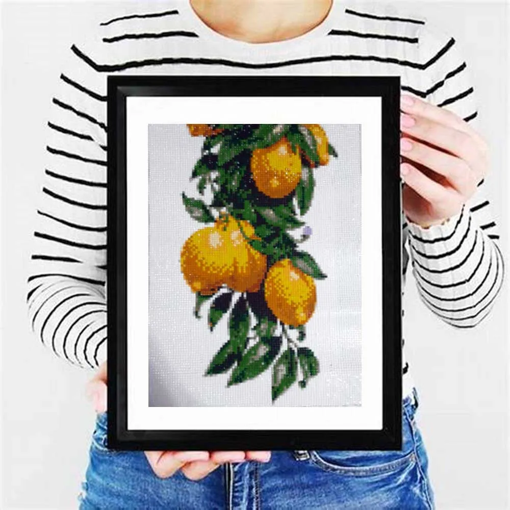 DIY Still Life Diamond Painting Fruits Lemon Orange Grapes Apples Art Embroidery 5D Full Drill Cross Stitch Kitchen Wall Decor