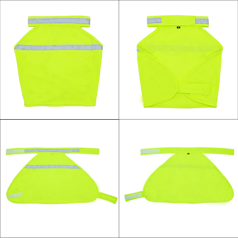 Reflective Dog Vest Night Safety Fluorescent Dogs Clothes Visibility Pet Coat Waterproof for Small Large Pet Orange Green