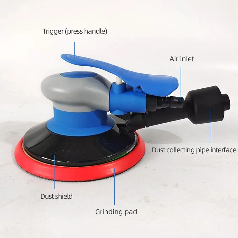 

Синяя 6-дюймовая пневматическая шлифовальная машина, полировальная машина, искусственный шлифовальный артефакт