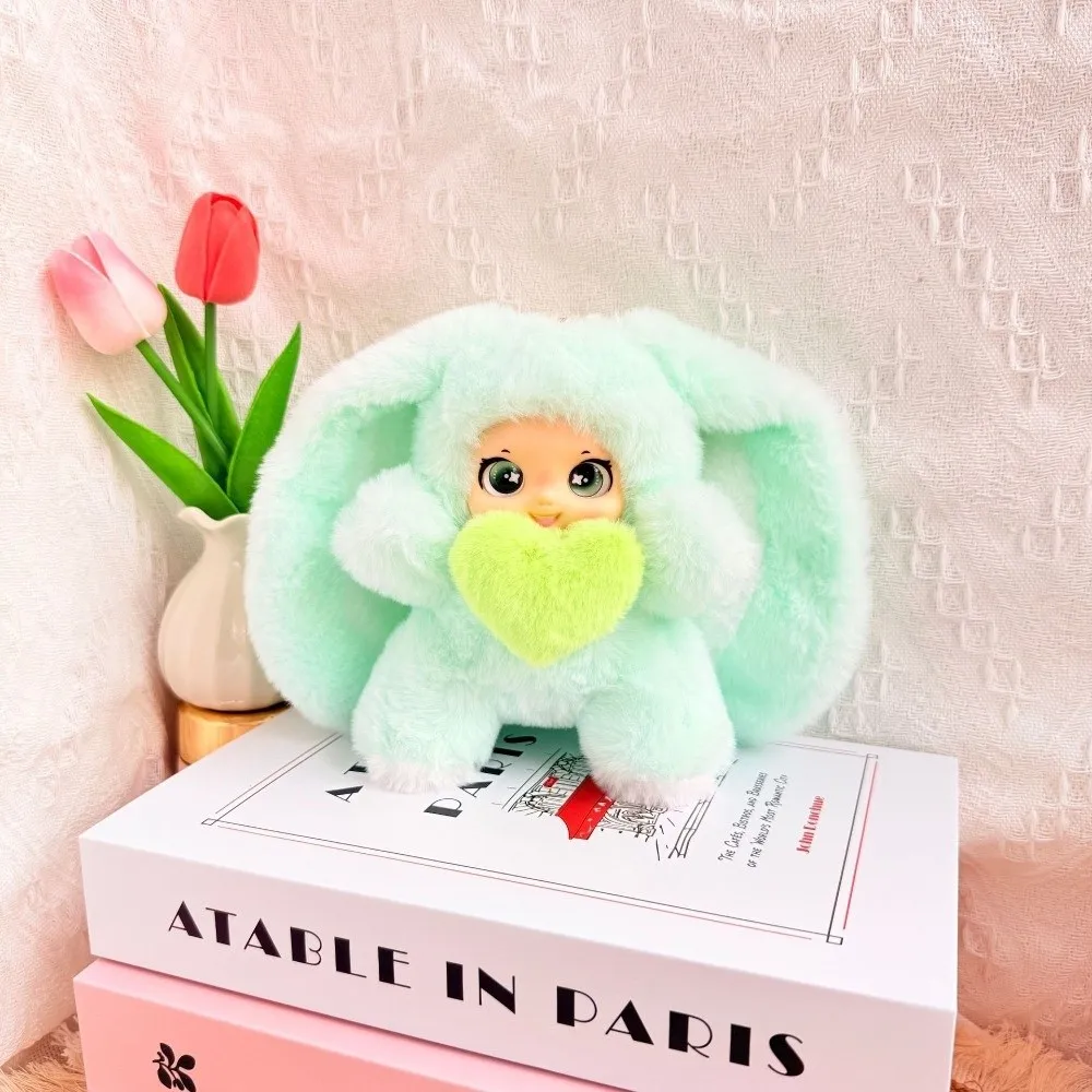 Bag Decor Big Ear Rabbit Plush Keychain Bag Hanging Love Heart Bunny Doll Pendant Ornaments Kawaii Car Key Ring Party Decor
