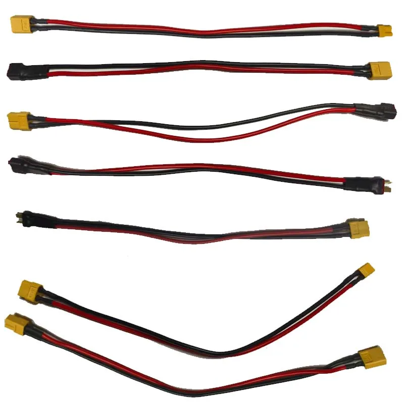 1PCS 14AWG 30CM XT60/XT30/T-Connector Ilicone Wires Male/Female Extension Deans Style to Plug Connector Adapter Charge Cable