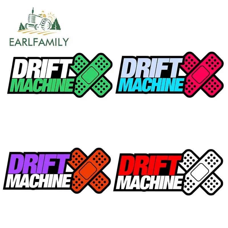 EARLFAMILY 13cm x 5.8cm for Drift Machine Red Bandage Cartoon Car Stickers Scratch-Proof Decal Bumper Waterproof VAN Graphics